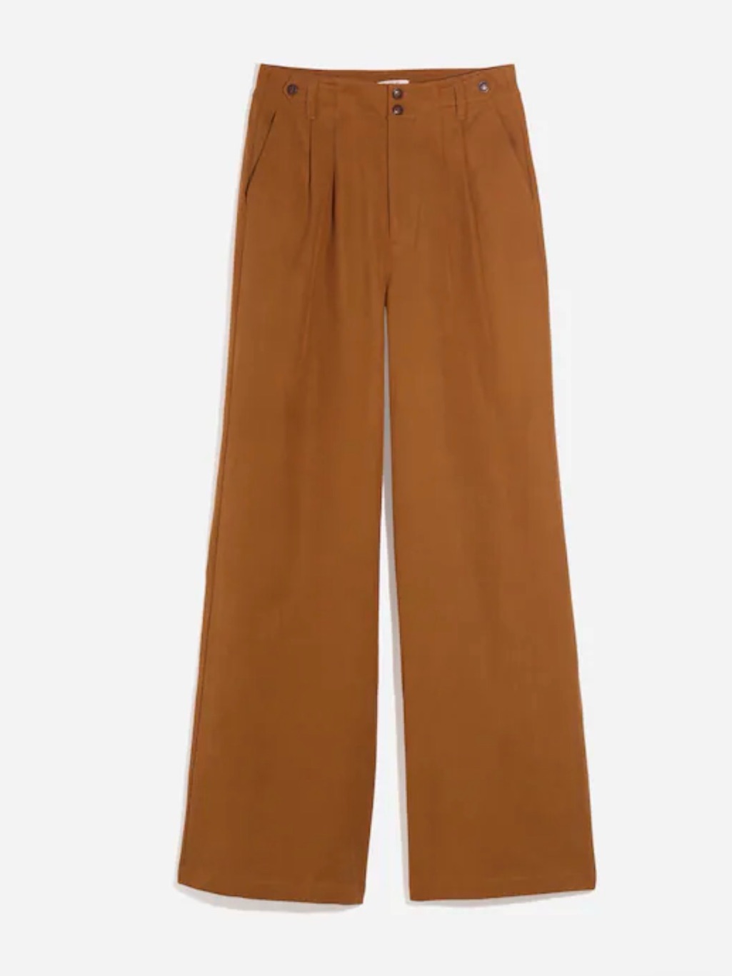 Madewell Harlow Wide-Leg Pants In Warm Brown/Acorn Size 12
